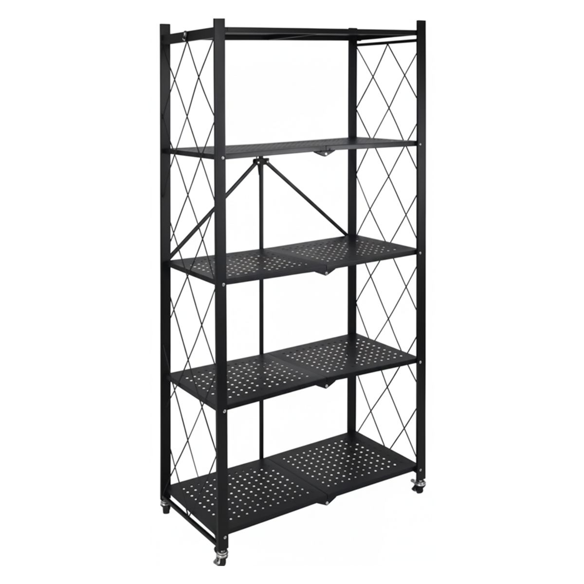 TIENDA EL GARAGE - Estante Rack 5 repisas Con Ruedas 163x72x34 cms