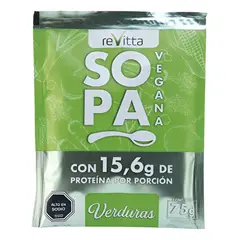 REVITTA WELLNESS - Pack 7 Sopas + Proteína 75 Grs whey O Vegana 2 Servicios