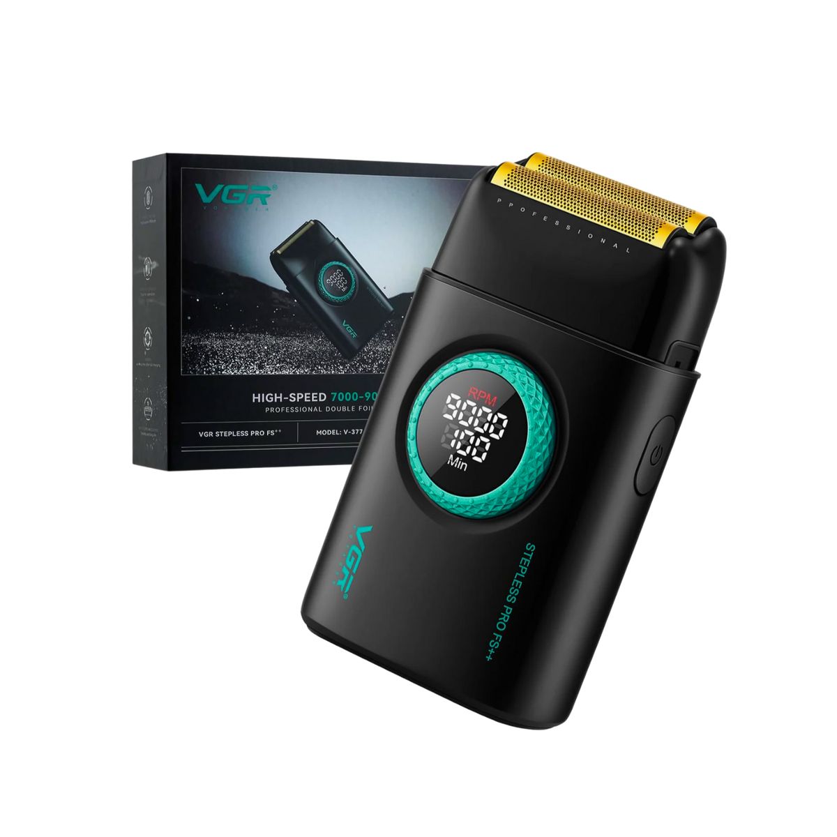 VGR - Afeitadora Profesional VGR 377 9000RPM Regulable Negro
