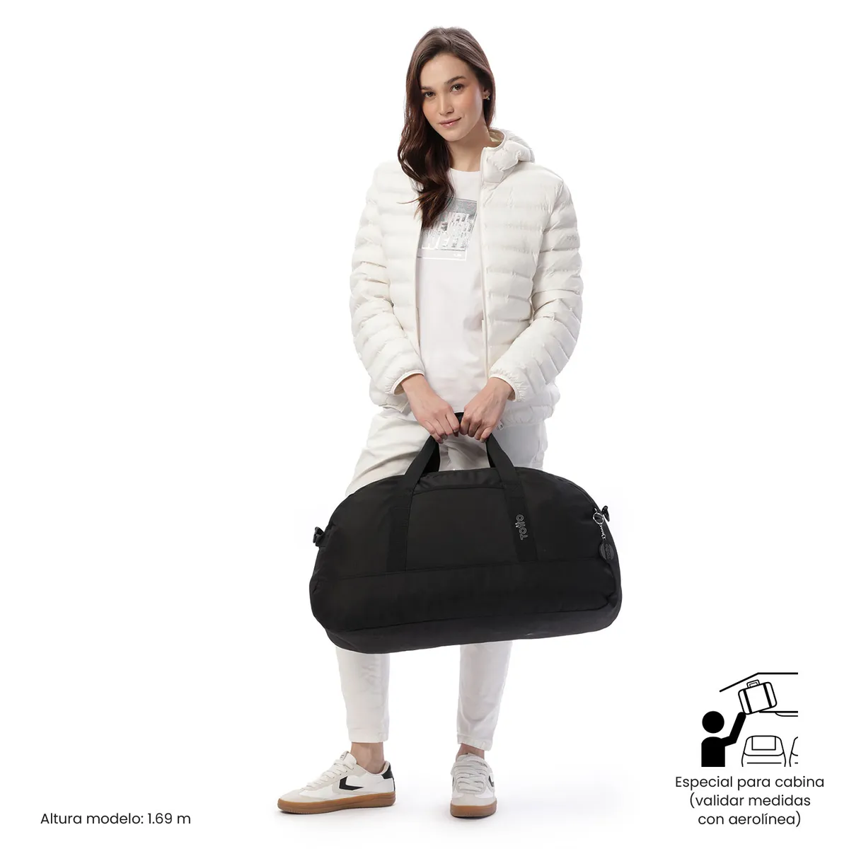 TOTTO - Bolso deportivo Active Grande Negro Totto