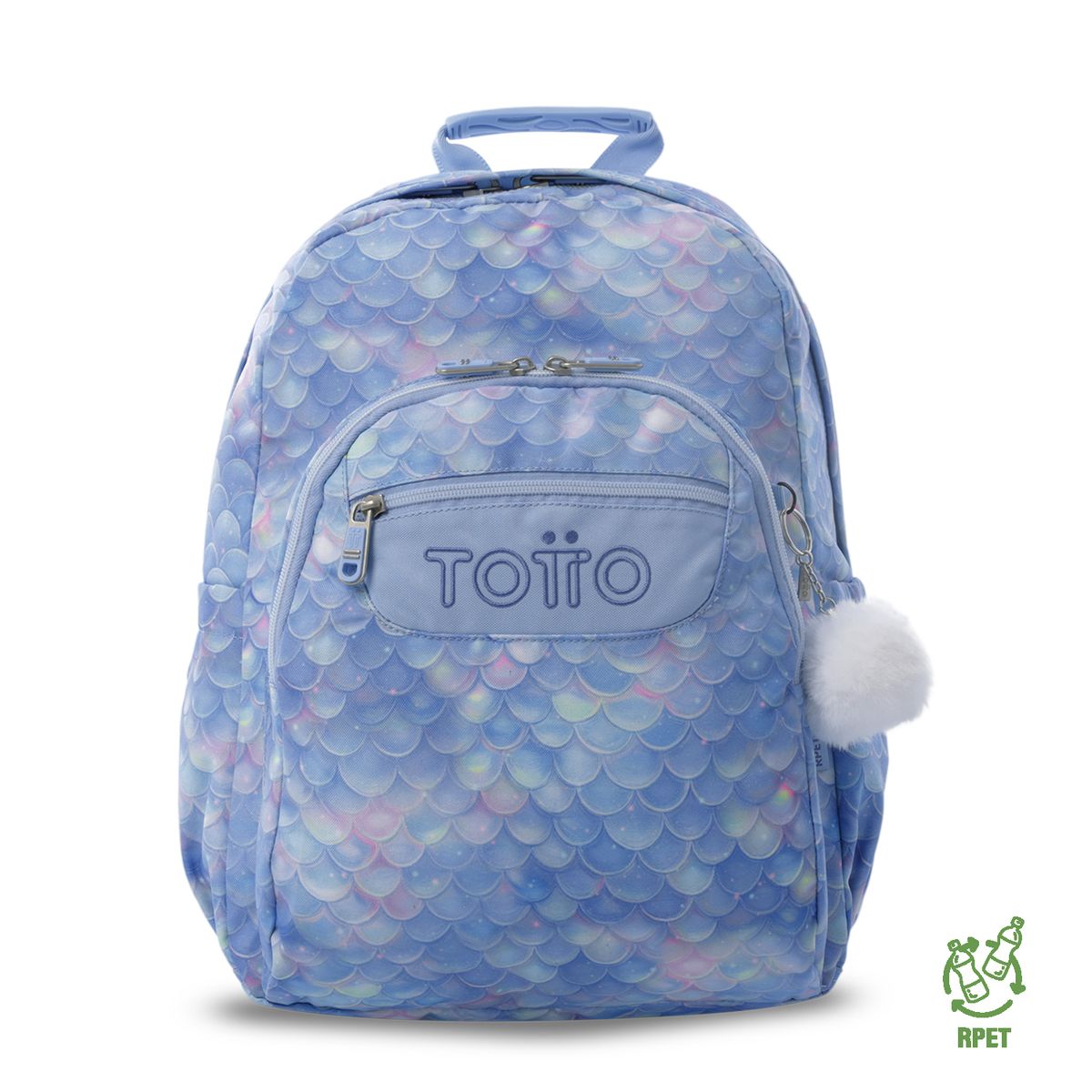 TOTTO - Mochila Escolar Notebook 14 Acuarela Azul  Totto
