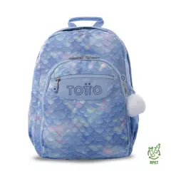 TOTTO - Mochila Escolar Notebook 14 Acuarela Azul