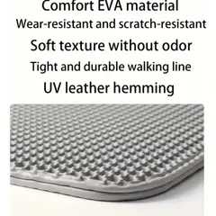 SUKEA - Alfombra Para Arenero de Gatos Mascotas 45x30cm Gris