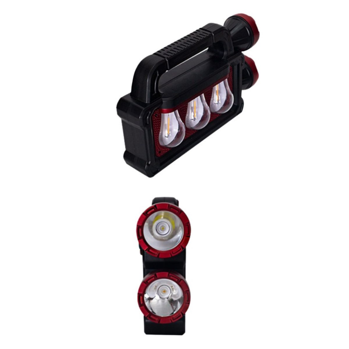 GENERICO - Linterna Multifuncional Doble Iluminación Led Portatil GRIS