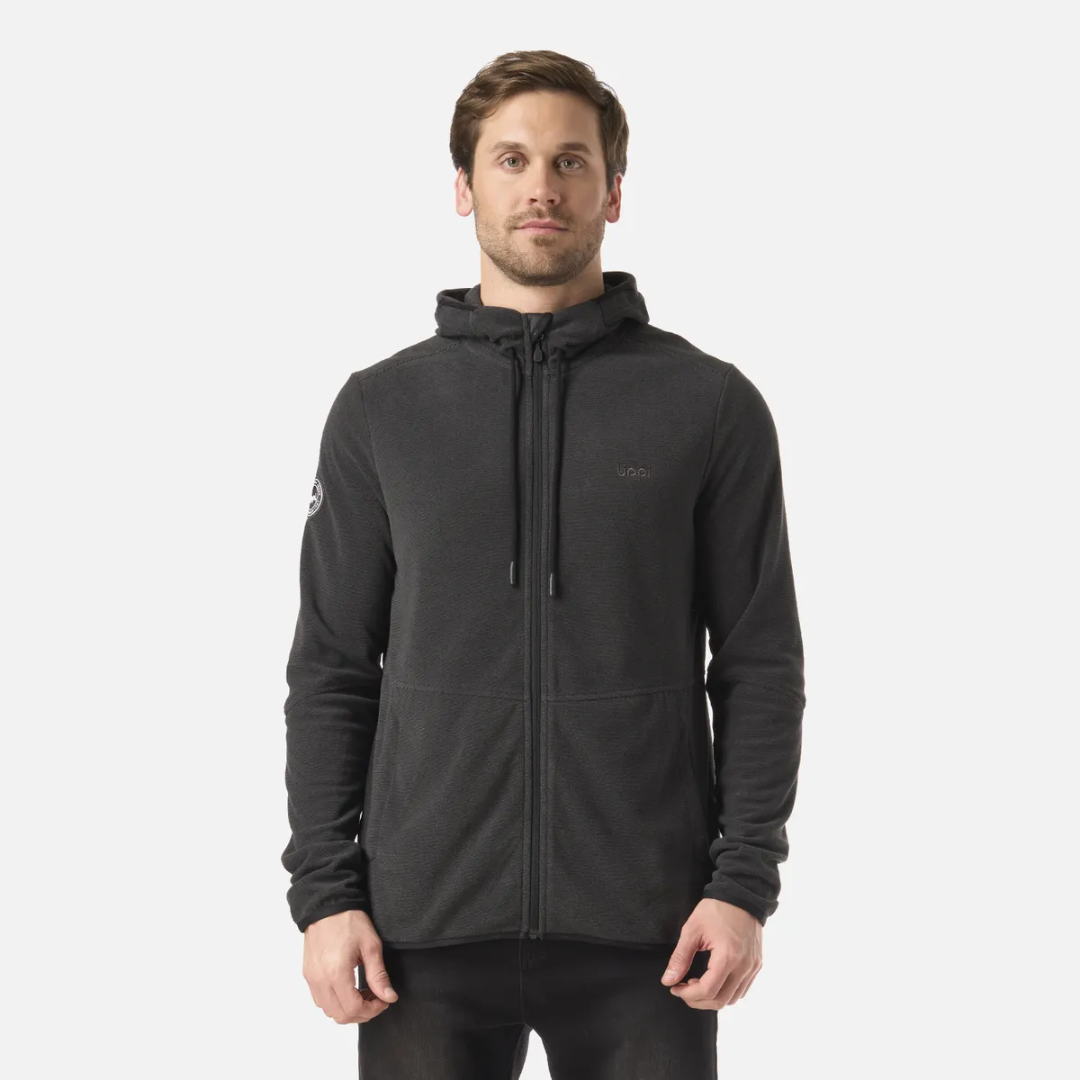 LIPPI - Polar Hombre Stripes Nano-F Full Zip Hoody Negro Lippi