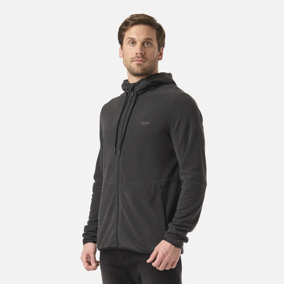 LIPPI - Polar Hombre Stripes Nano-F Full Zip Hoody Negro Lippi