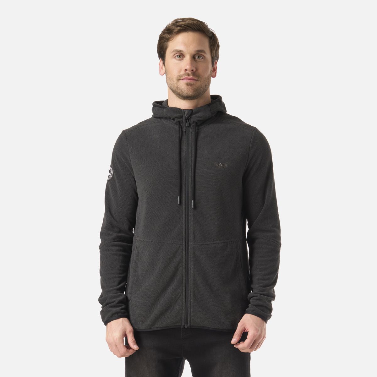 LIPPI - Polar Hombre Stripes Nano-F Full Zip Hoody Negro Lippi