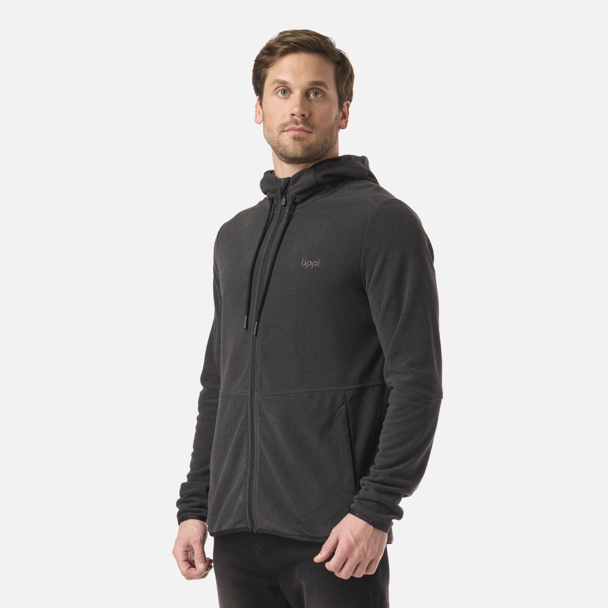 LIPPI - Polar Hombre Stripes Nano-F Full Zip Hoody Negro Lippi
