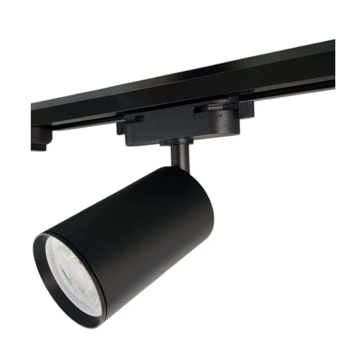 WANT - Lámpara 3 Focos Cilindros Negros Luz Cálida con Riel de 1mt