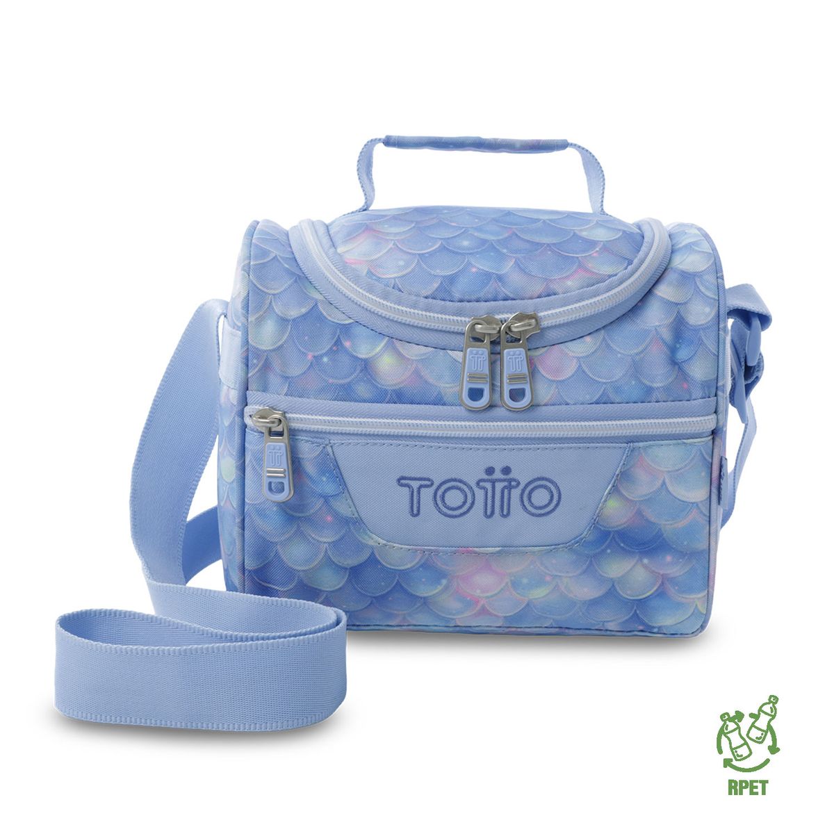 TOTTO - Lonchera Térmica Mujer Pizarra Mediana Azul Totto