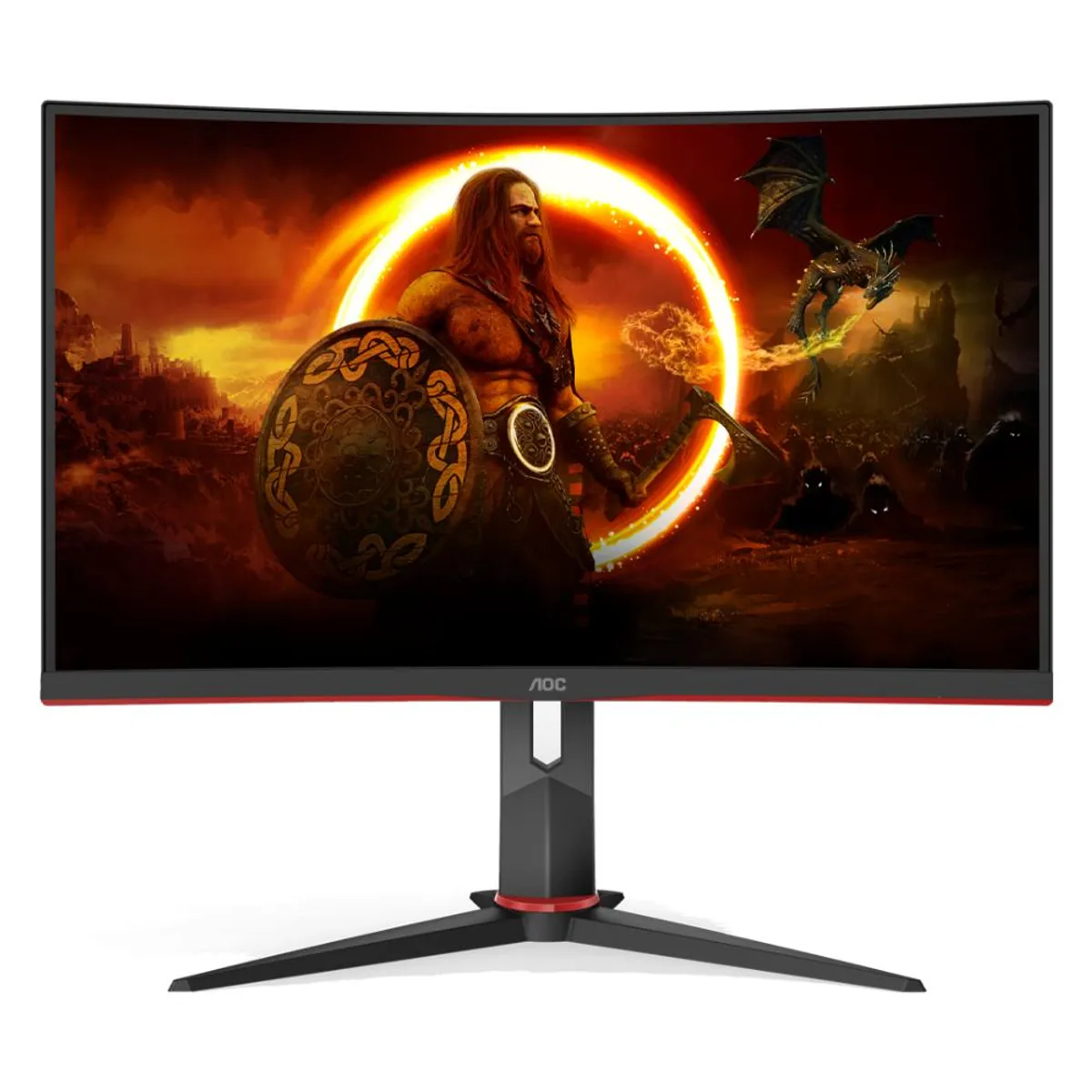 AOC - Monitor Gamer AOC C24G2 Curvo 23.6“ VA, 165Hz, 1ms, 1920x1080