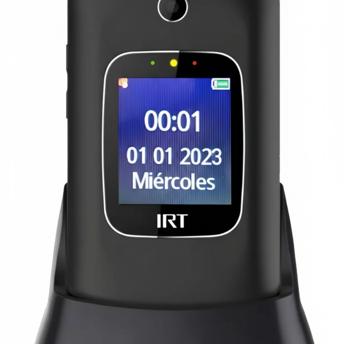 IRT - Teléfono IRT Senior Phone 4G  Simple Liberado Dual SIM y Batería Duradera Negro