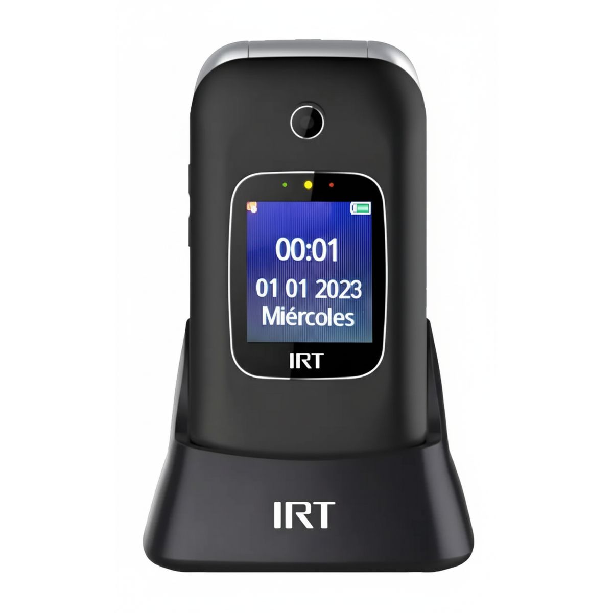 IRT - Teléfono IRT Senior Phone 4G  Simple Liberado Dual SIM y Batería Duradera Negro