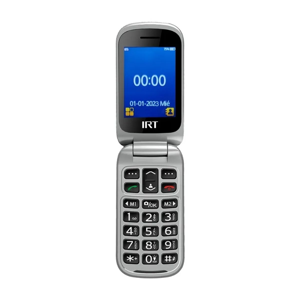 IRT - Teléfono IRT Senior Phone 4G  Simple Liberado Dual SIM y Batería Duradera Negro