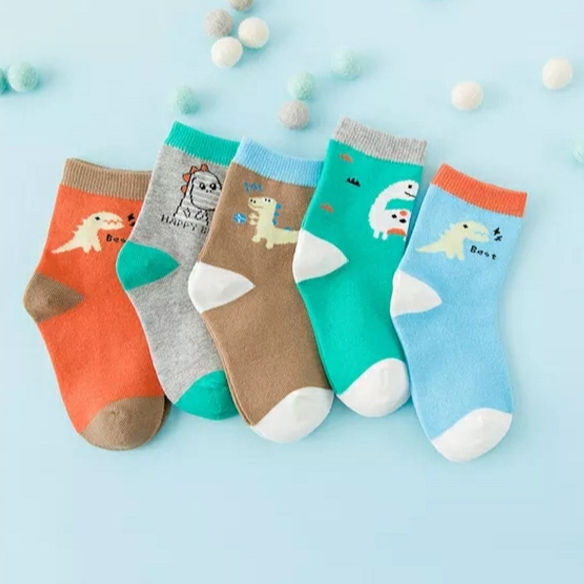 GENERICO - Pack 5 pares calcetines 3 meses a 3 años