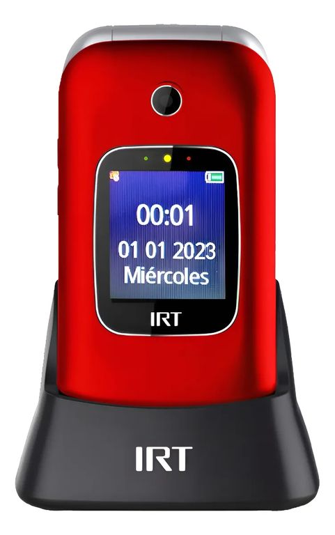 Teléfono Senior Phone 4G Simple Liberado Dual SIM y Batería Duradera Rojo