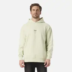LIPPI - Polerón Hombre Ulmo Hoody Sweatshirt Gris Claro / Verde Agua