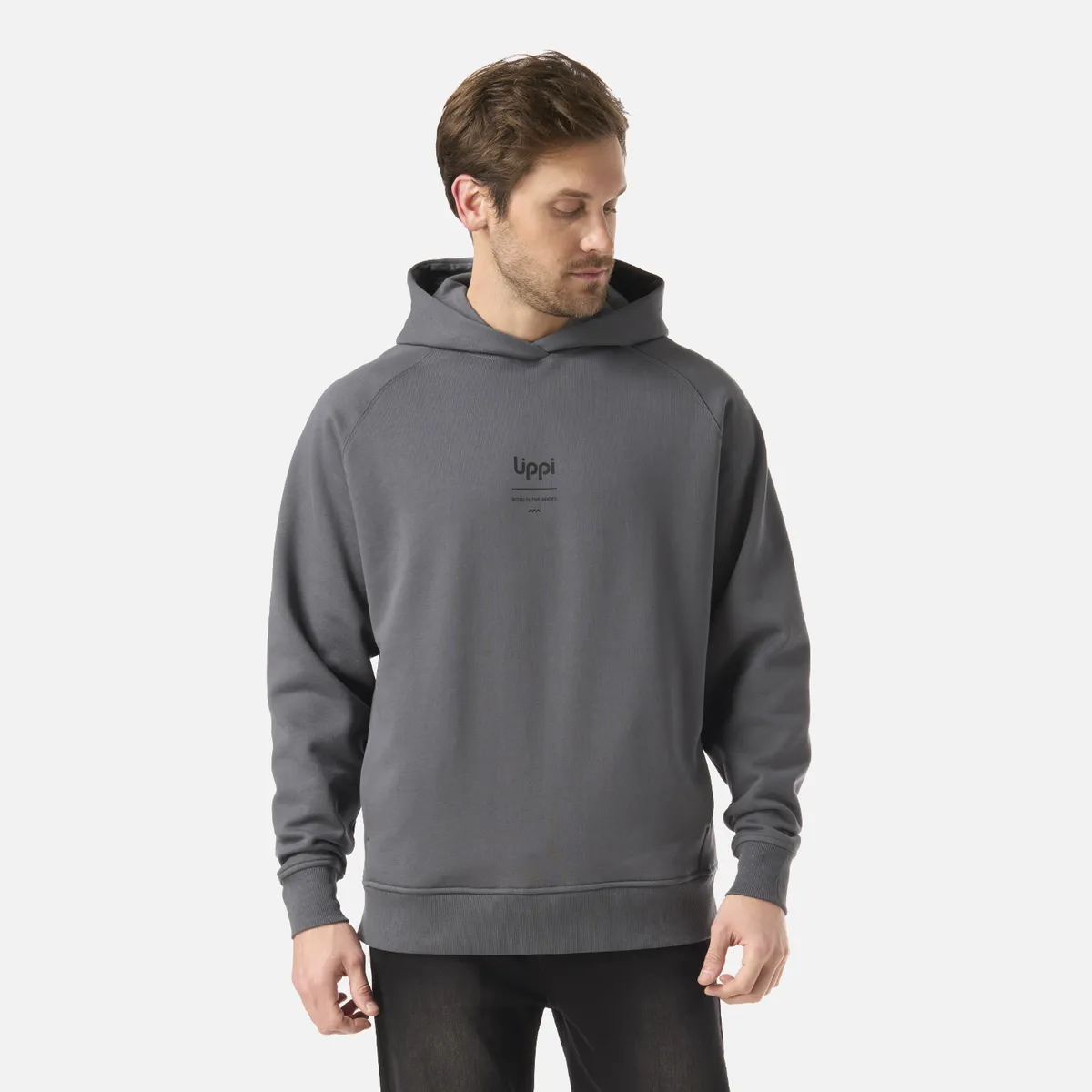 LIPPI - Polerón Hombre Ulmo Hoody Sweatshirt Gris Medio Lippi