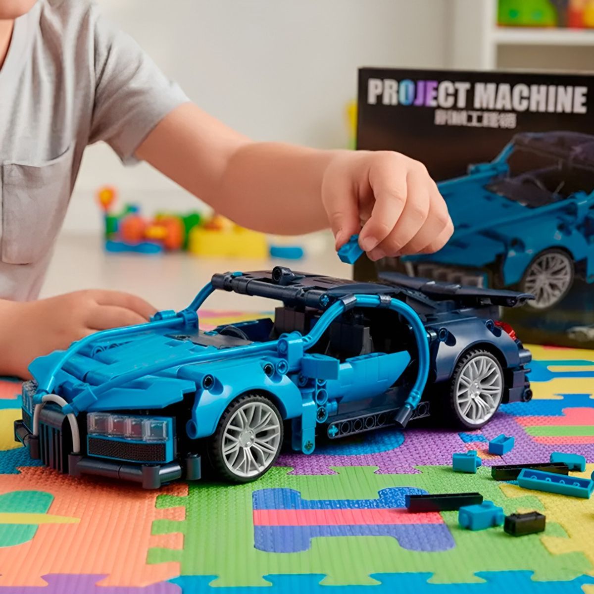 HOMEBRANDT - Auto Bloques Construcción Bugatti 482p Armable Juguete Niños