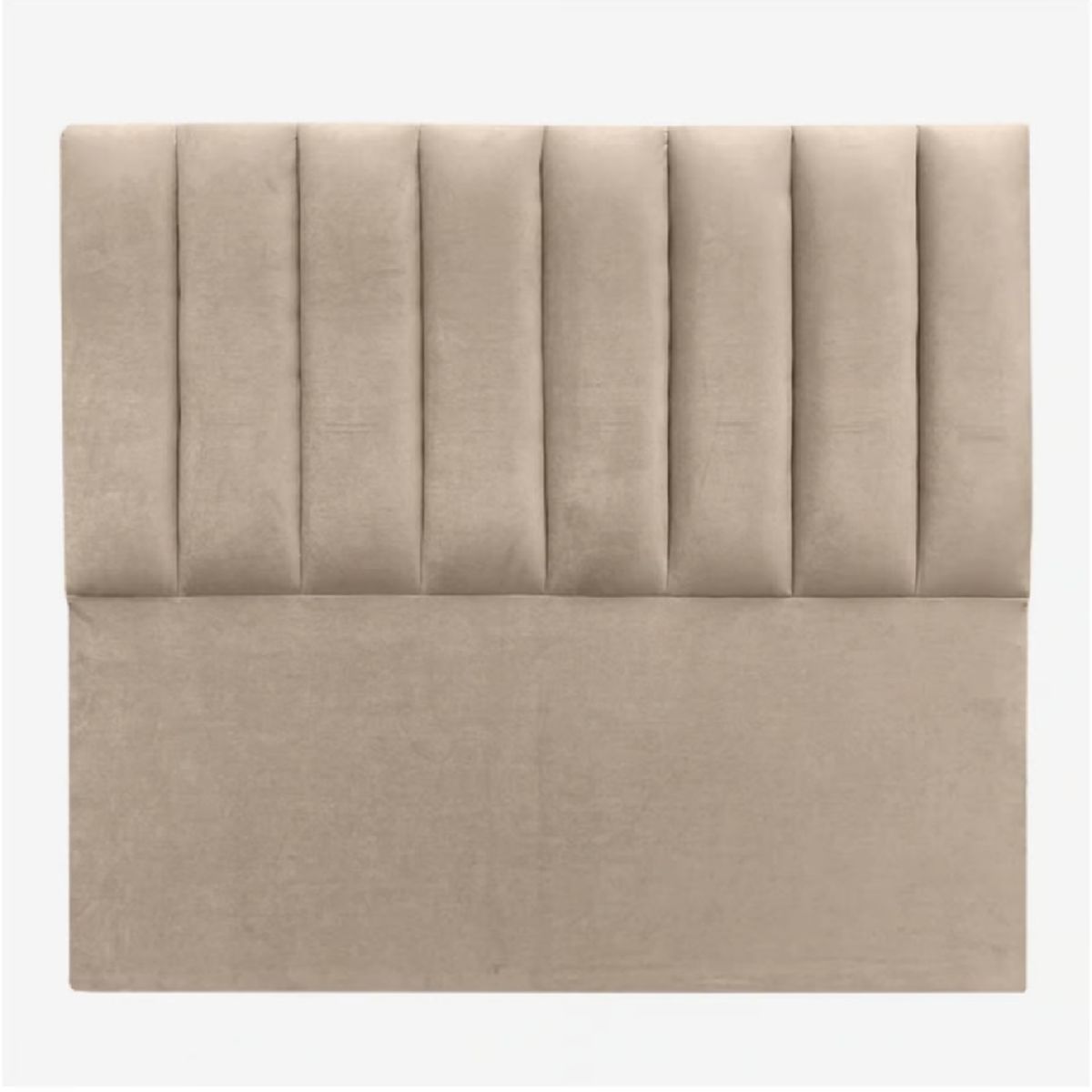 GENERICO - Base para cama + Respaldo Tubular 2 Plazas 190x150cm Felpa Beige