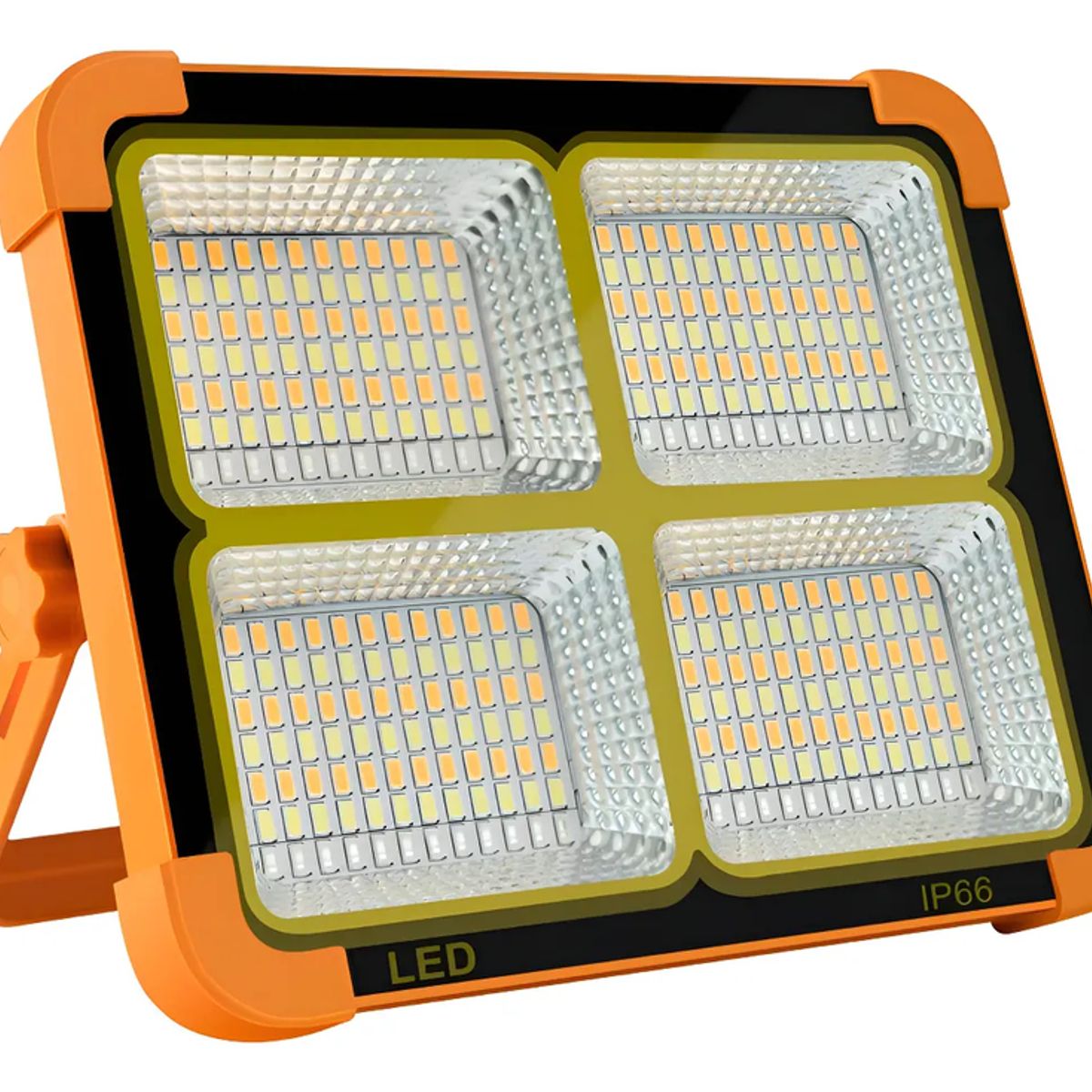GENERICO - Luz Solar Portátil Led 100w 10000lm Ip66 Luz Emergencia Naranja Color de la luz Blanco Genérica RZW1000W