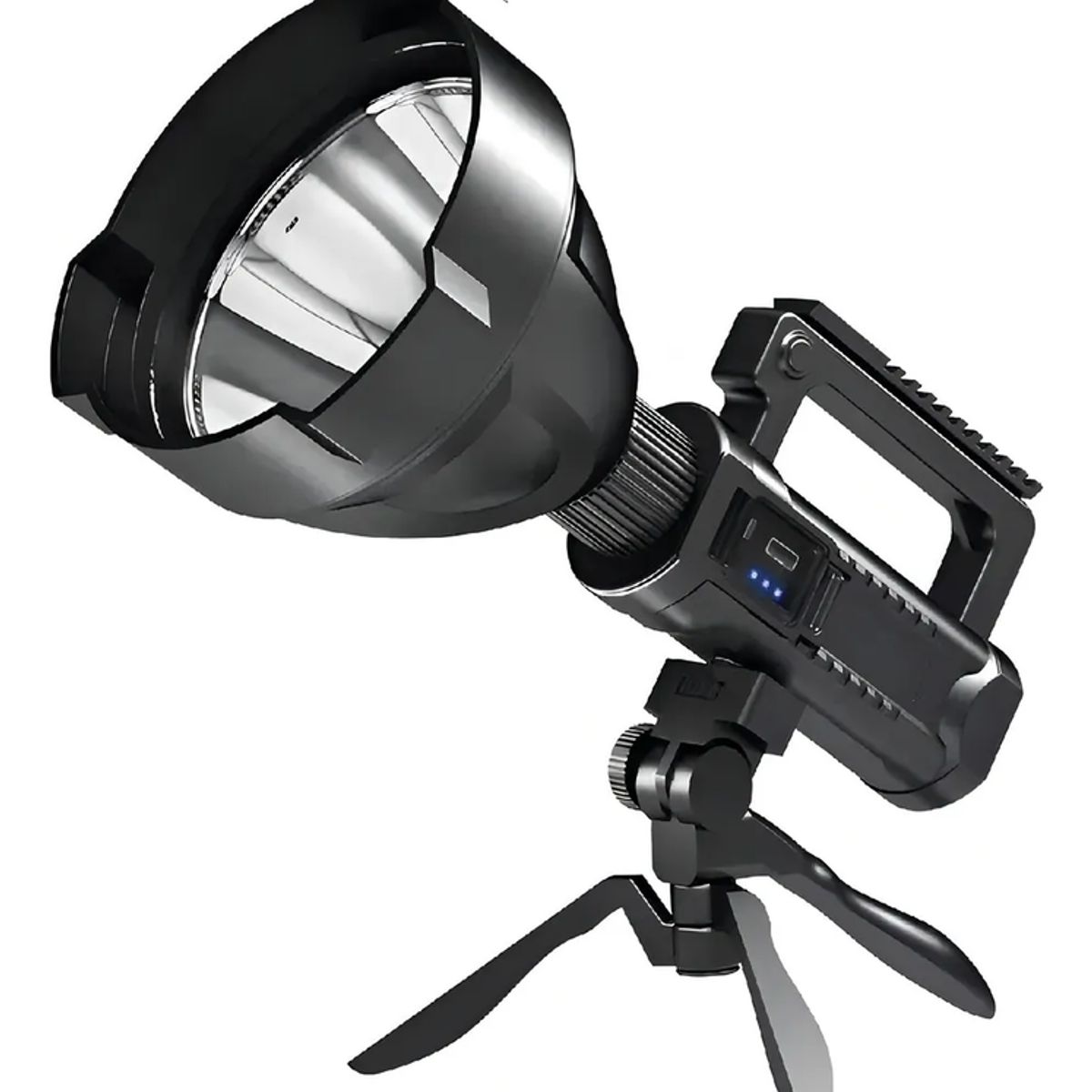 GENERICO - Linterna Led Usb Recargable Adkarpotente Con Tripode Color de la linterna Negro Color de la luz Blanco