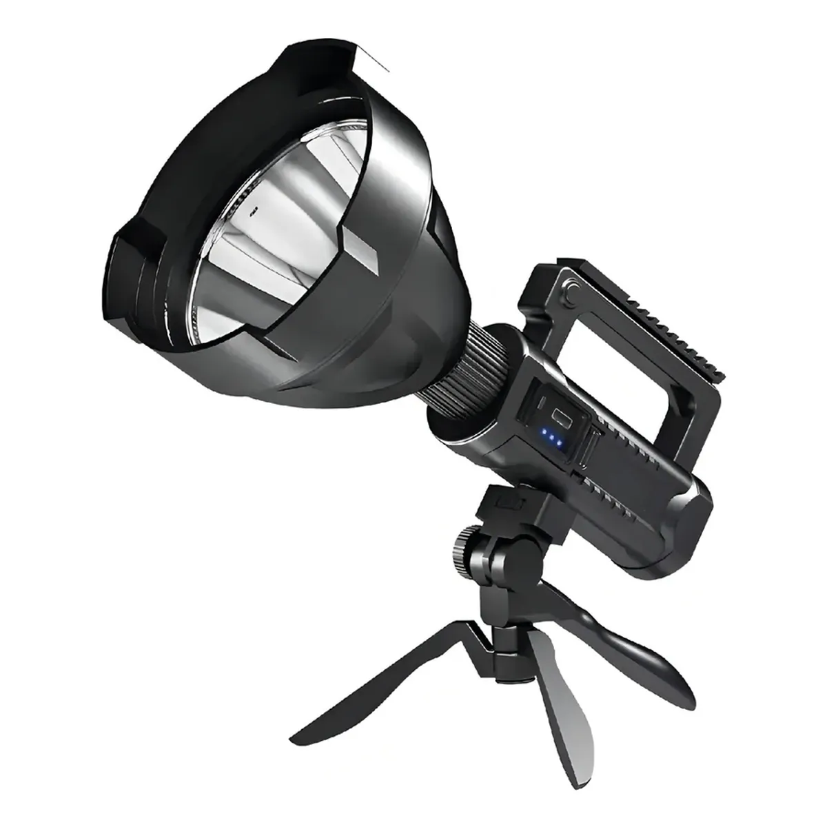 GENERICO - Linterna Led Usb Recargable Adkarpotente Con Tripode Color de la linterna Negro Color de la luz Blanco