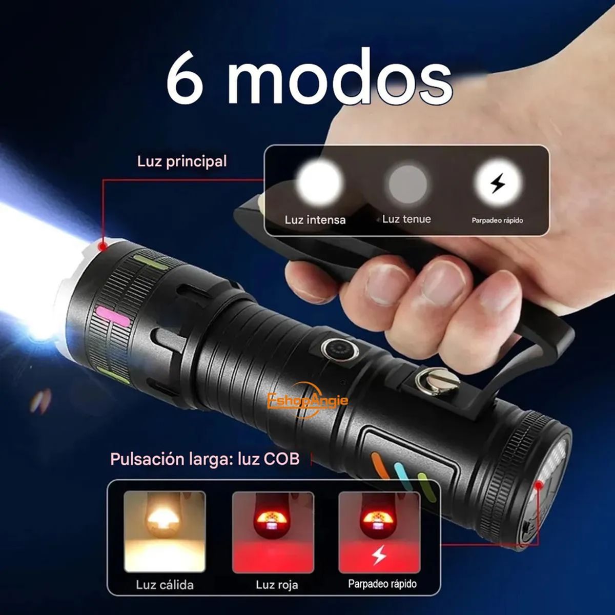 GENERICO - Linterna Led Ultrapotente Con Zoom Recargable