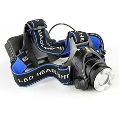 GENERICO - Linterna Frontal Led De Cabeza Recargable 1600 Lúmenes Linterna Negro Luz Blanco
