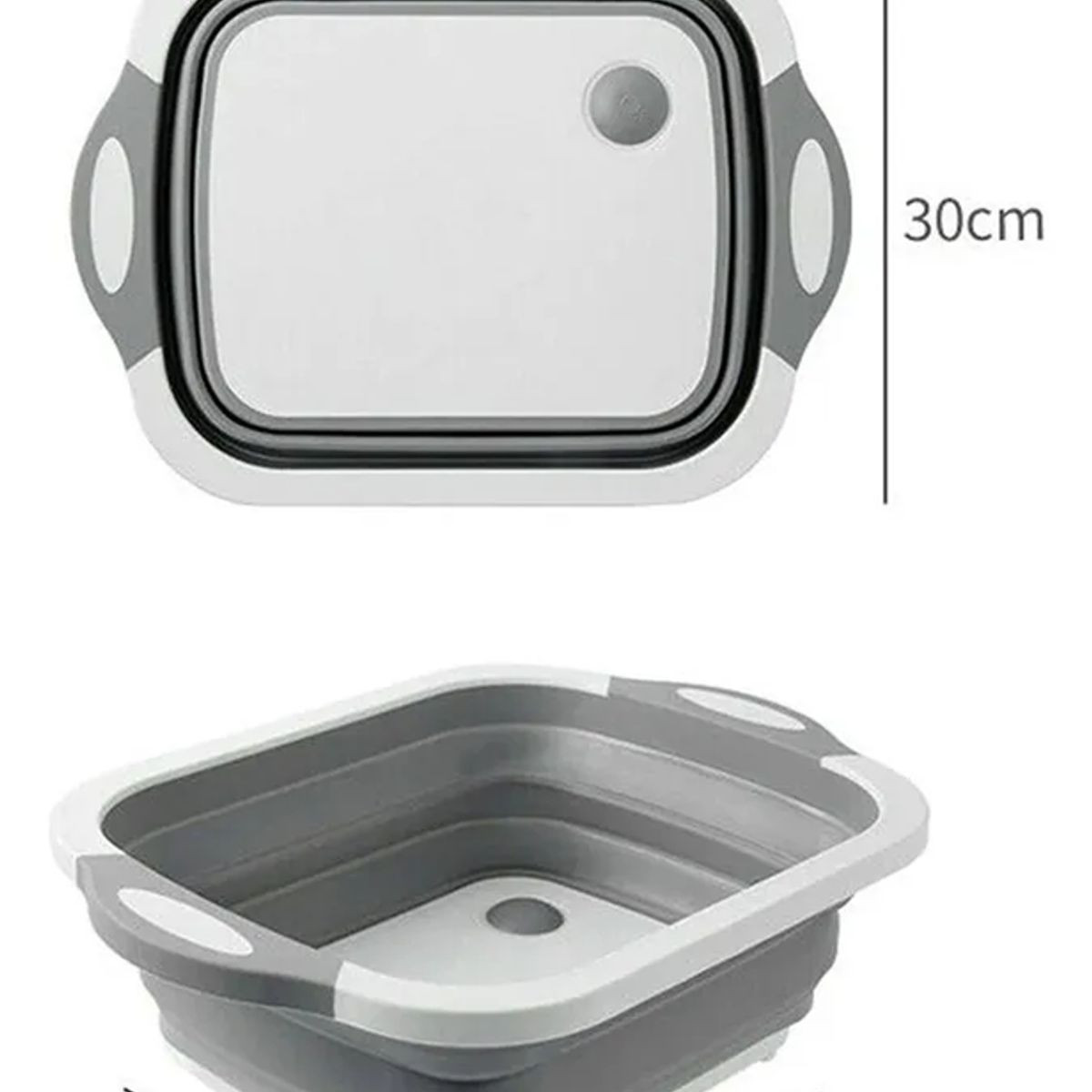 GENERICO - Tabla De Cortar 3 En 1 De Silicona Plegable Drenaje Cocina Multiuso