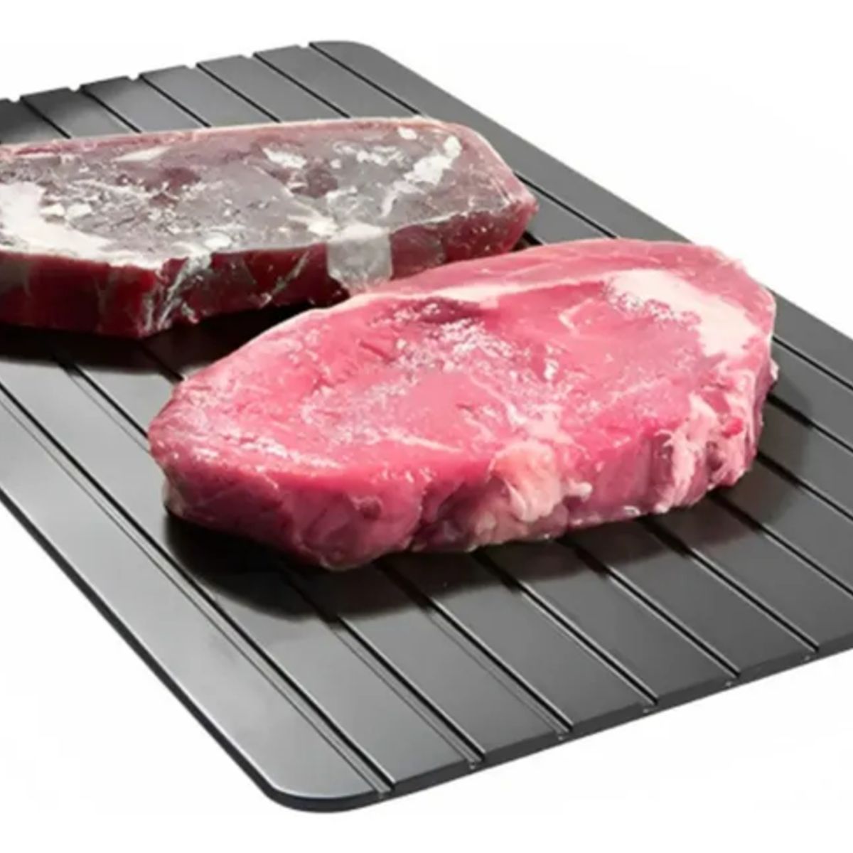GENERICO - Bandeja Tabla De Aluminio De Descongelación Rápida Color Negro