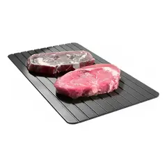 GENERICO - Bandeja Tabla De Aluminio De Descongelación Rápida Color Negro