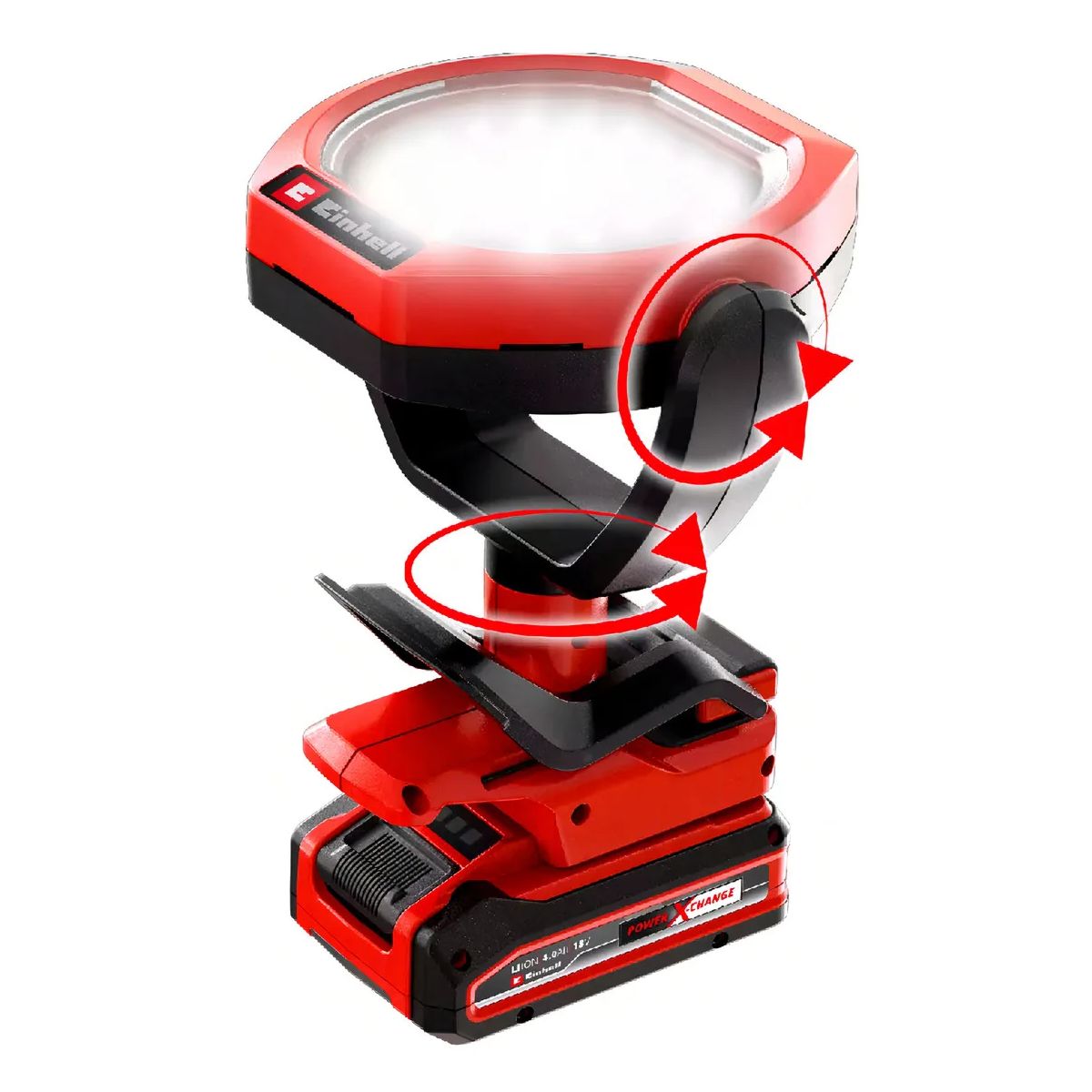 GENERICO - Lampara De Exterior Inal Einhell Gc-ol 181500 Li - Sin Bat Blanco Rojo