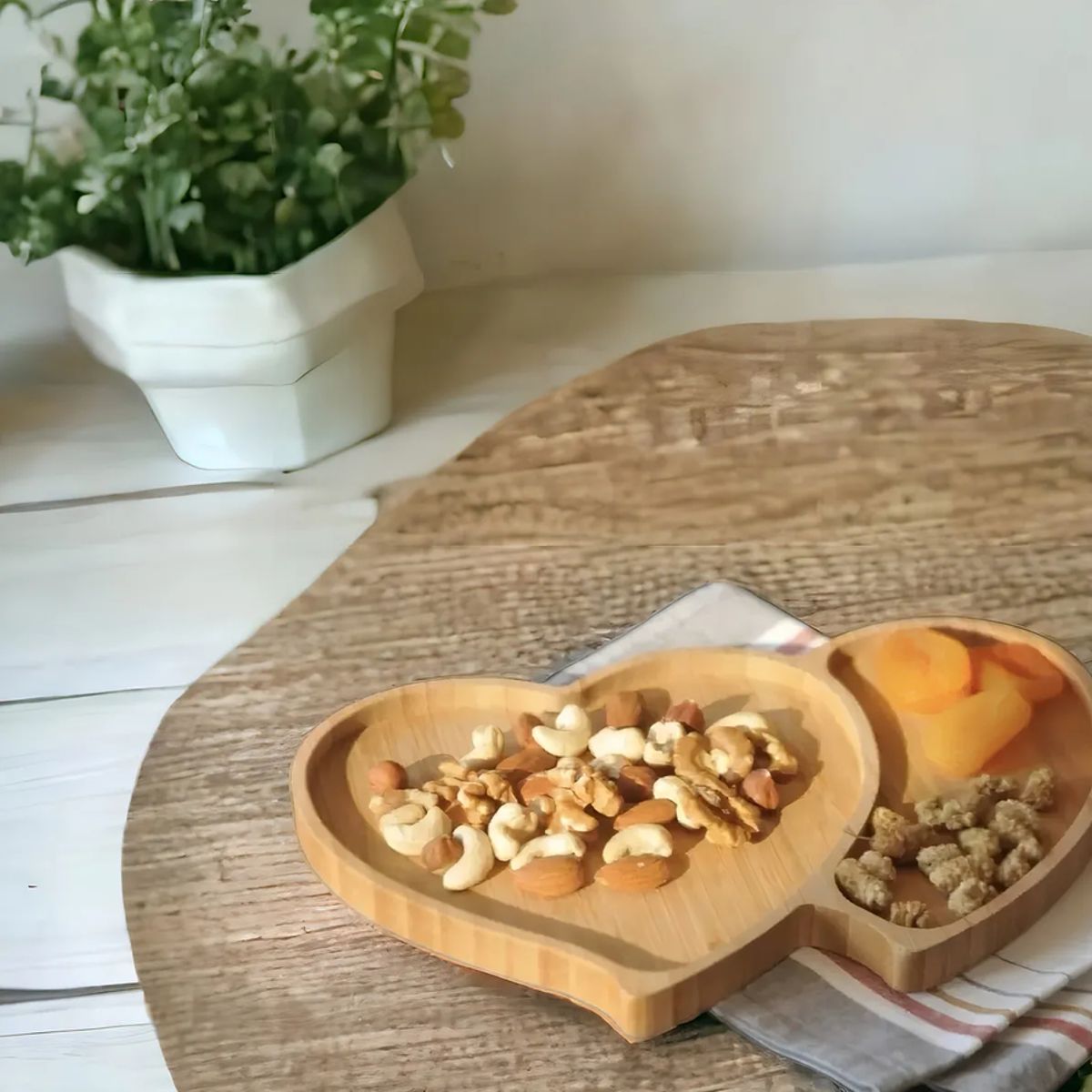 GENERICO - Tabla De Picar De Madera 25cm Corazón