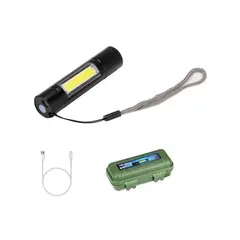 GENERICO - Linternas Tacticas Linterna Recargable Potente Linterna Led Blanco Negro