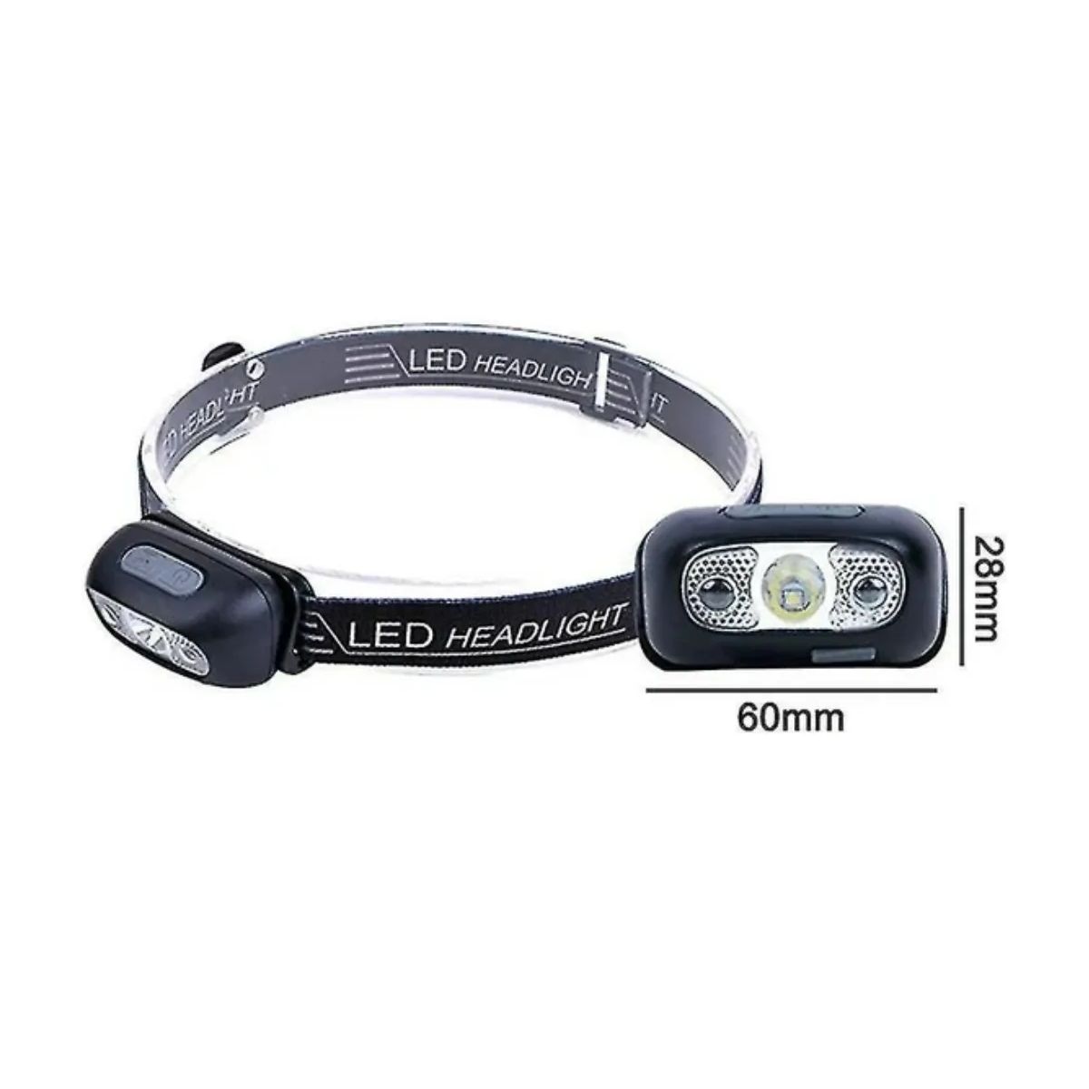 GENERICO - Pack X3 Linterna Frontal Recargable Foco Cabeza Linterna