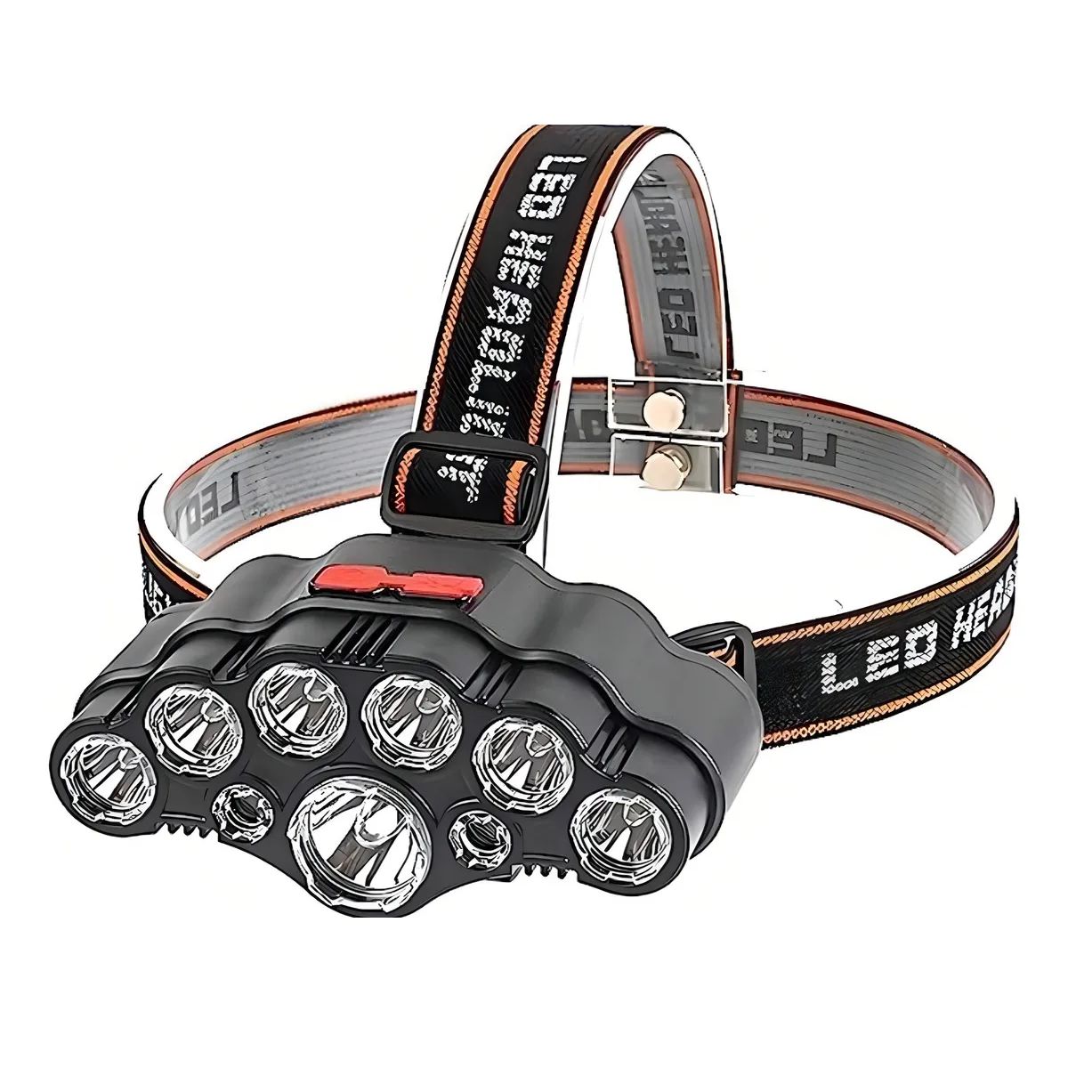 GENERICO - Linterna Minero De 9 Led Cabeza Ajustable Recargable Usb Linterna Negro Luz Blanco