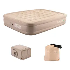 GENERICO - Colchón Inflable Xplora Eléctrico Bomba Recargable 2 Plazas Beige