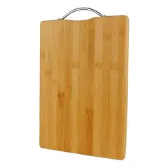 GENERICO - Tabla de cortar de bambú con mango para barbacoa de cocina de 20x30 cm