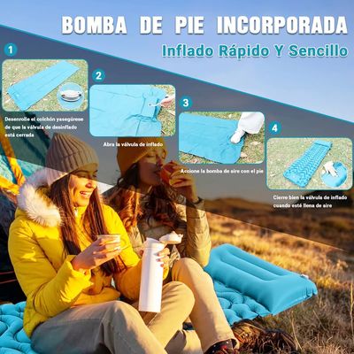 Imagen 2 del producto Colchón Hinchable Portátil Para Camping Al Aire Libre