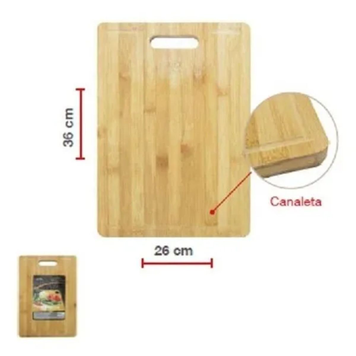 GENERICO - Tabla Para Picar Alimentos De Madera - Gongs Forestry Liso