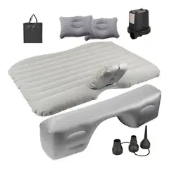 GENERICO - Colchon Inflable Auto Cama + Compresor + 2 Almohadas Camping