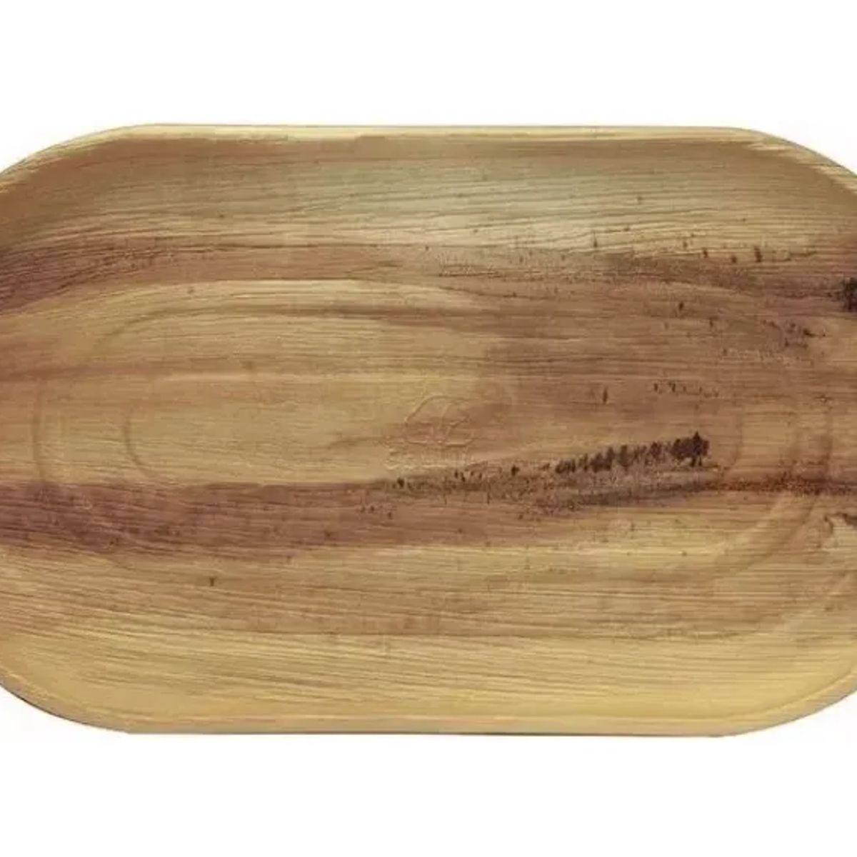 GENERICO - Set De 3 Bandejas Ecológicas De Hoja De Palma Bandejas Hoja De Palma Marrón