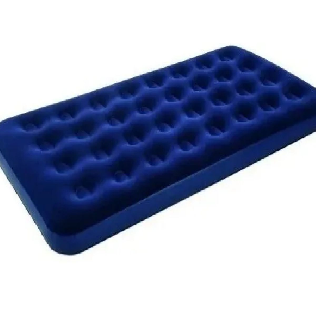 GENERICO - Colchon Inflable 1 Plaza Con Inflador De Pie Integrado  Gris