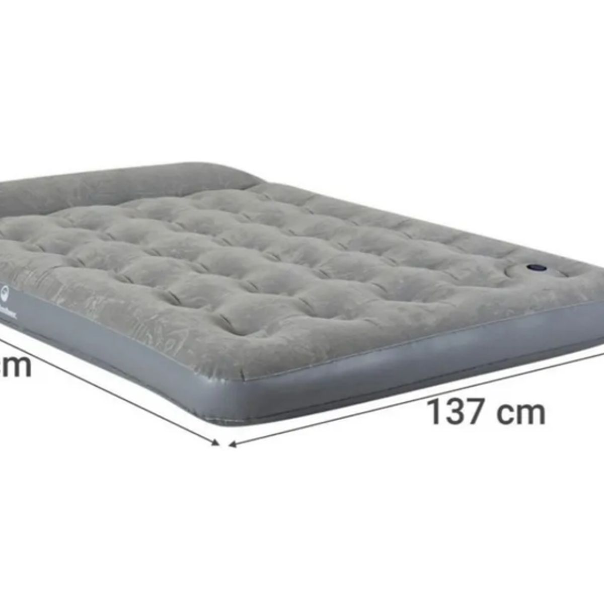 GENERICO - Colchón Inflable 2 Plazas Rescue Con Inflador Pie Gris