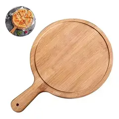 GENERICO - Tabla Bandeja De Madera Para Pizza Cocina Alimentos Plato Marrón