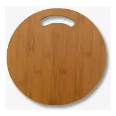 GENERICO - Pack 3 Tablas Para Cortar Verduras Carnes 30cm Circular Redonda Bambú