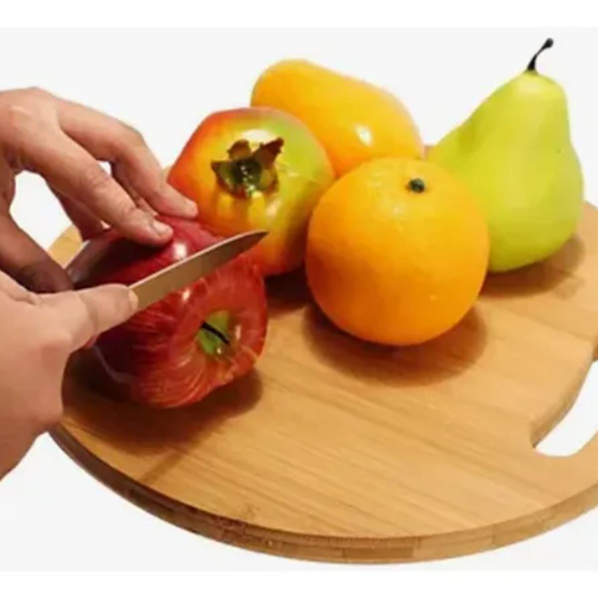 GENERICO - Pack 3 Tablas Para Cortar Verduras Carnes 30cm Circular Redonda Bambú
