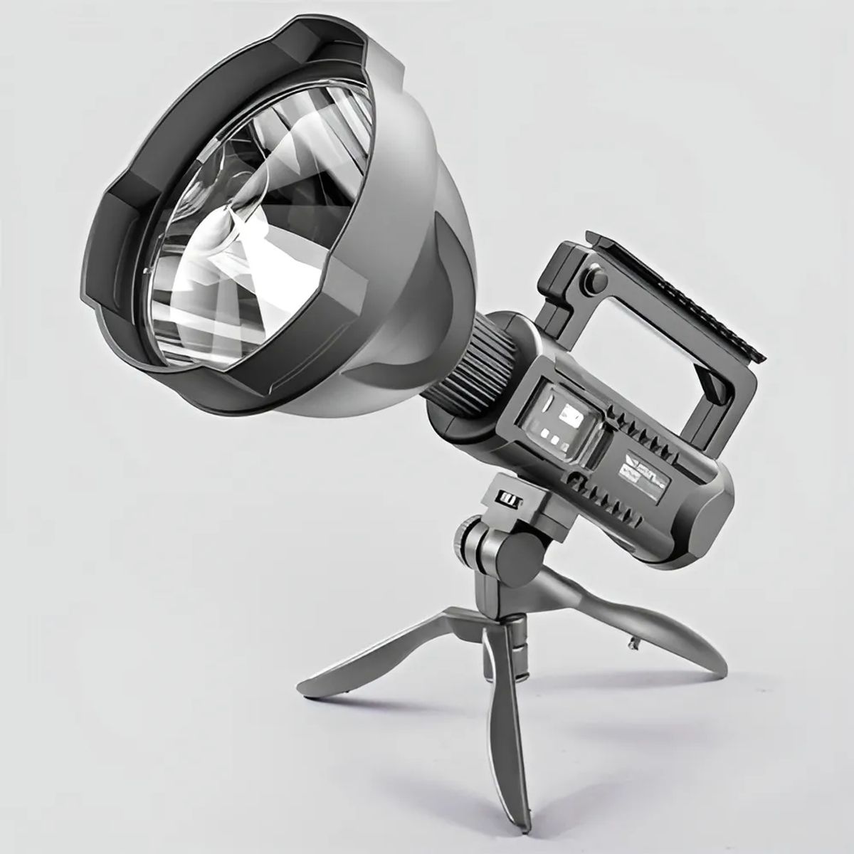 GENERICO - Linterna LED de largo alcance foco 600 metros+USB+trípode color de la linterna blanco color de luz blanco