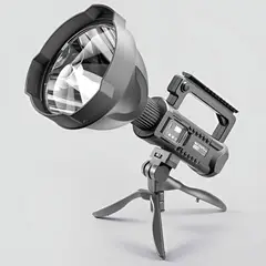 GENERICO - Linterna LED de largo alcance foco 600 metros+USB+trípode color de la linterna blanco color de luz blanco